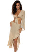 Luli Fama Cosita Buena Ruffle High Lo Slit Skirt